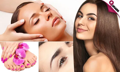 Killer Beauty Deal: Facial Scrub + Mani-Pedi with Color + Threading + Hair Treatment & Blow-dry!